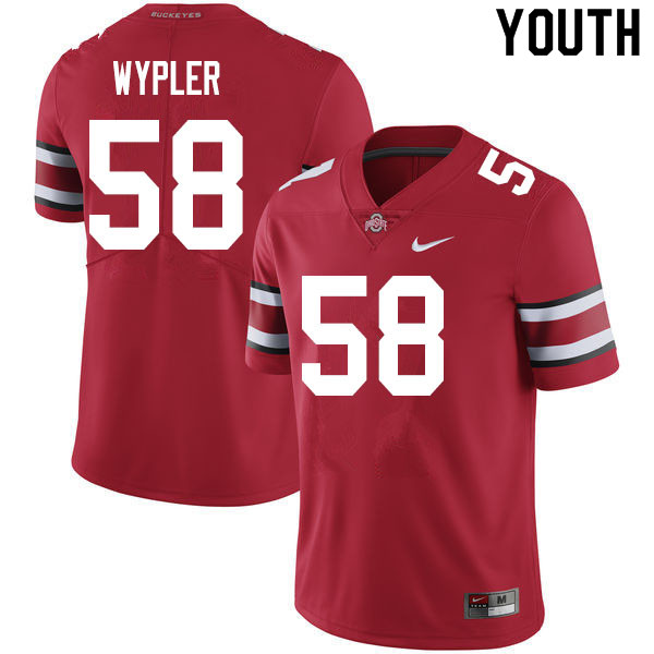 Youth #58 Luke Wypler Ohio State Buckeyes College Football Jerseys Sale-Scarlet